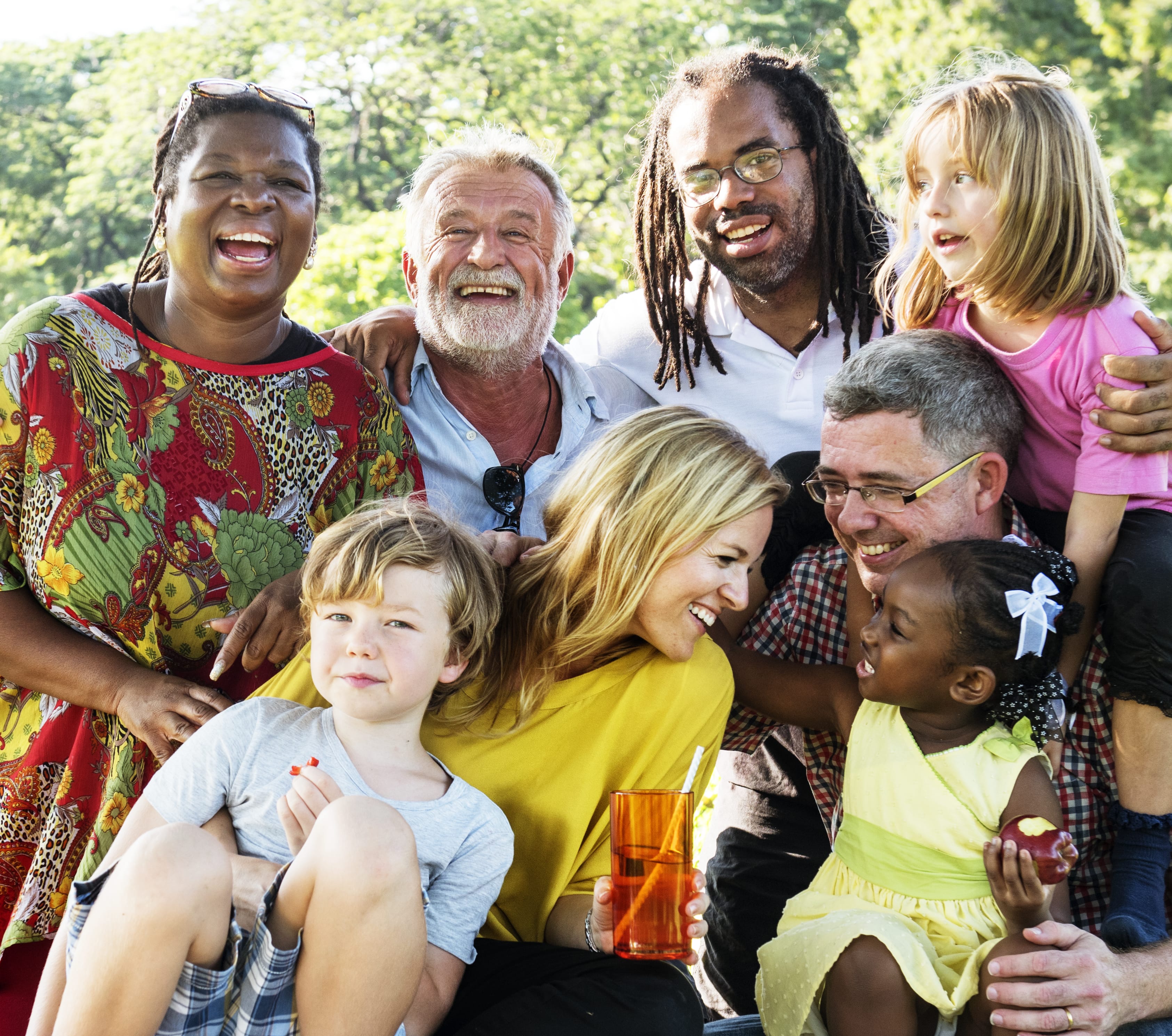 Happy community gathering